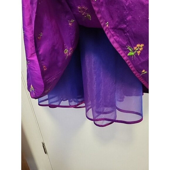 VTG Purple Floral Maxi Skirt - Picture 5 of 8